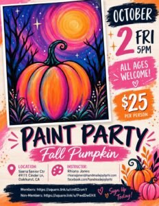 Pumpkin Paint Party 1 Paint Party Halloween