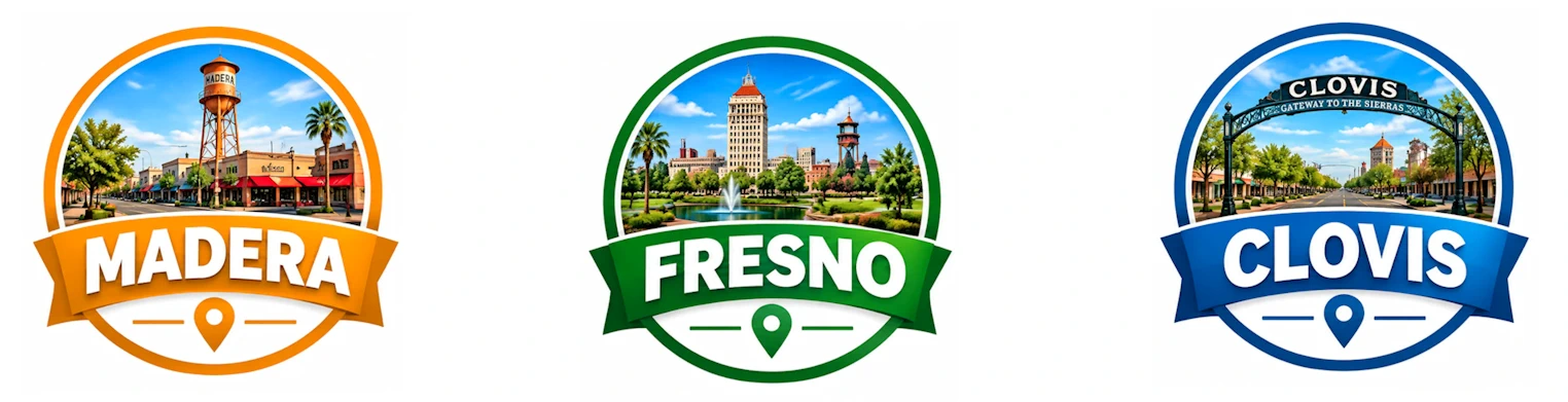 Strip image of Fresno, Clovis and Madera